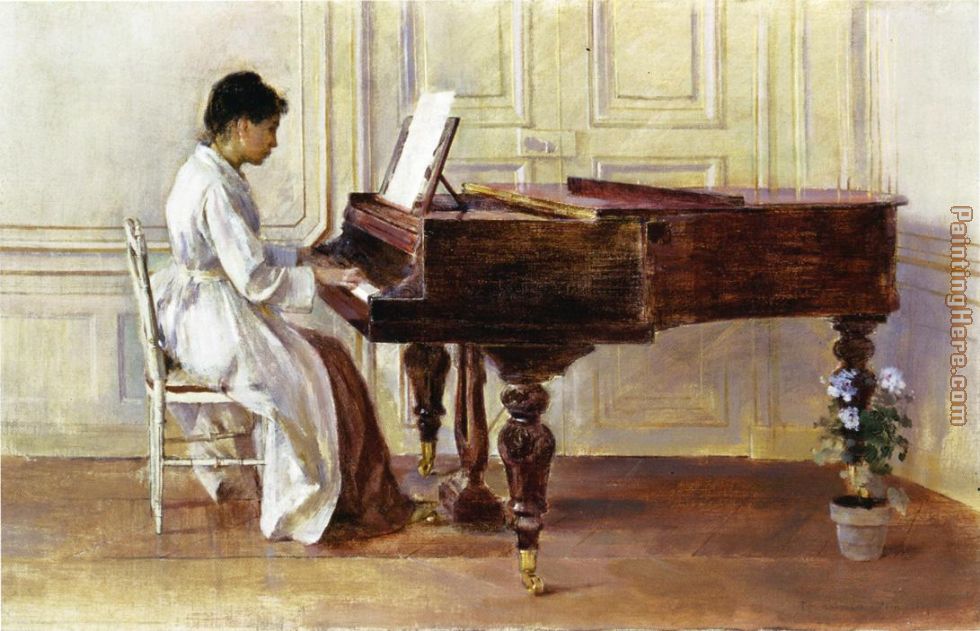 At the Piano painting - Theodore Robinson At the Piano art painting